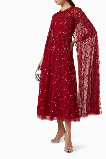 Heart Lattice Ankle Gown