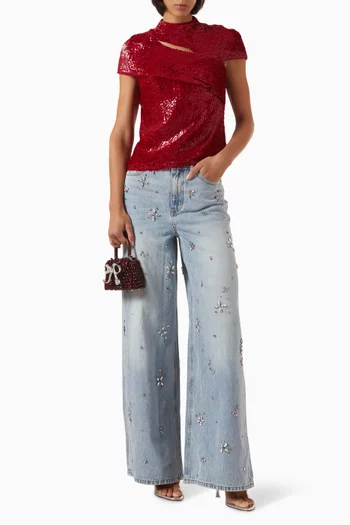 Fil Coupe Top in Silk & Lurex