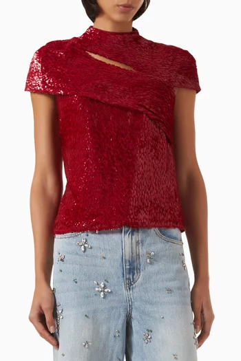 Fil Coupe Top in Silk & Lurex