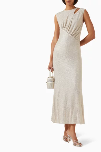 Rhinestone Cut-out Dress