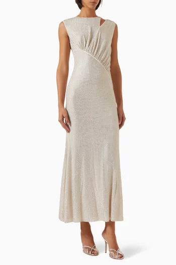 Rhinestone Cut-out Dress