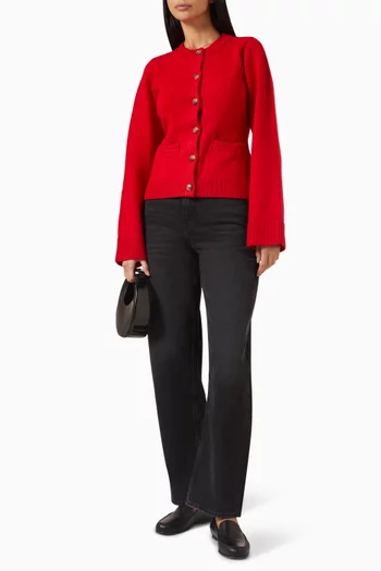 كارديغان منسوج بأزرار في الأمام