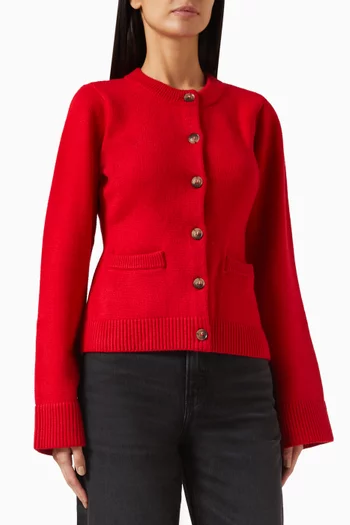 كارديغان منسوج بأزرار في الأمام