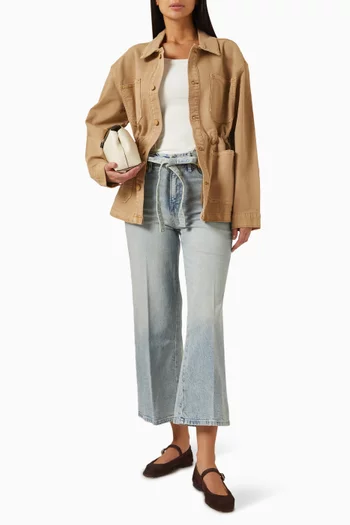 بنطال جينز جود ويست قصير بقصة فضفاضة