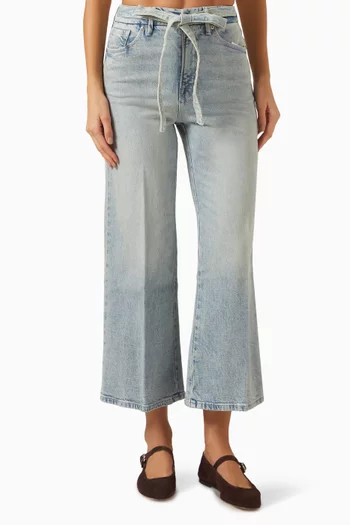 بنطال جينز جود ويست قصير بقصة فضفاضة