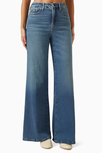 بنطال جينز جود ويست بقصة فضفاضة قماش معالج ناعم