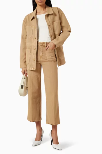 Palazzo Cropped Pants in Canvas