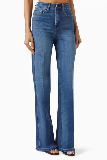 بنطال جينز جود سكيت بقصة ساق واسعة قماش معالج وناعم