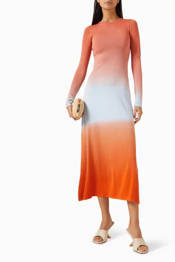 Dora Ombré Dress in Viscose Blend