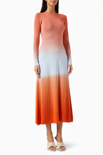 Dora Ombré Dress in Viscose Blend