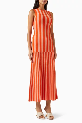 Petra Striped Dress in Viscose Blend