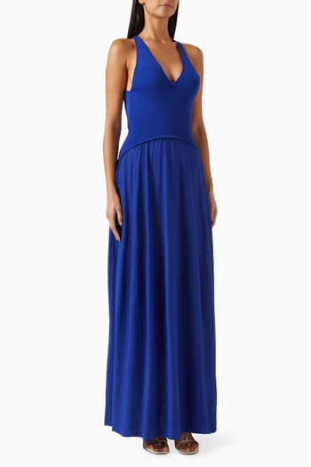 Maggie Open-back Dress in Viscose Blend