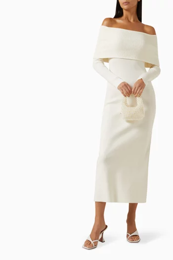 فستان سابرينا بأكتاف مكشوفة مزيج فيسكوز