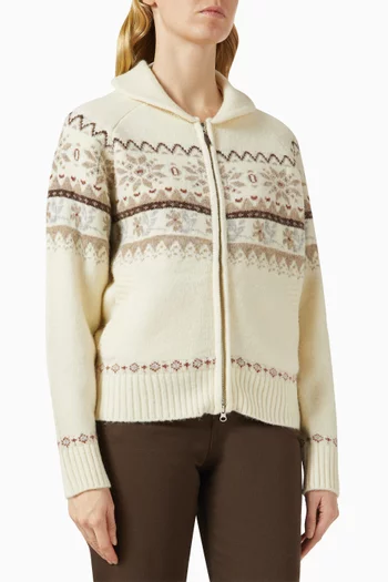 Unisex Cowichan Cardigan in Wool Blend