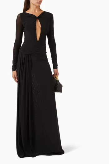 فستان ايرينا طويل قماش شبكي