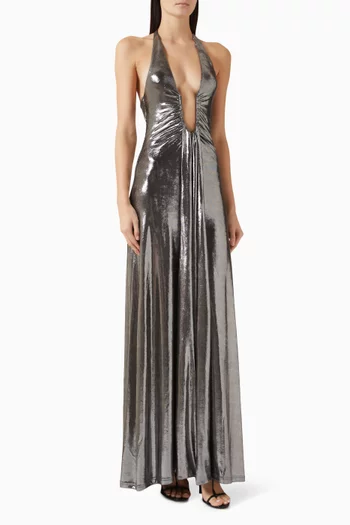 The Jennifer Dress in Foil Jersey