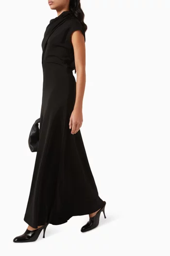 Verso Draped Scarf Maxi Dress