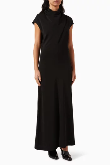 Verso Draped Scarf Maxi Dress
