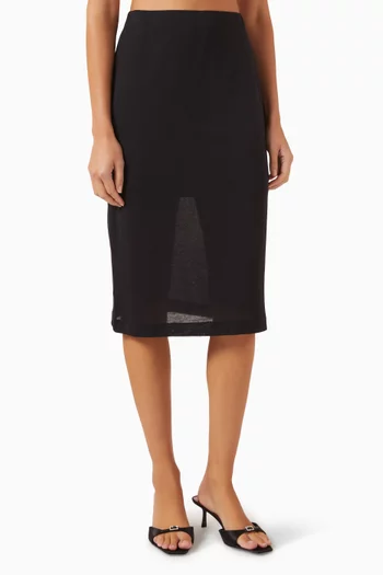 Moon Sheer Midi Skirt in Organic Cotton