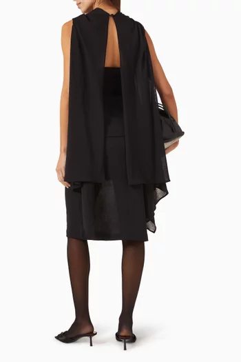Visa Draped Open-back Top in Organic-cotton