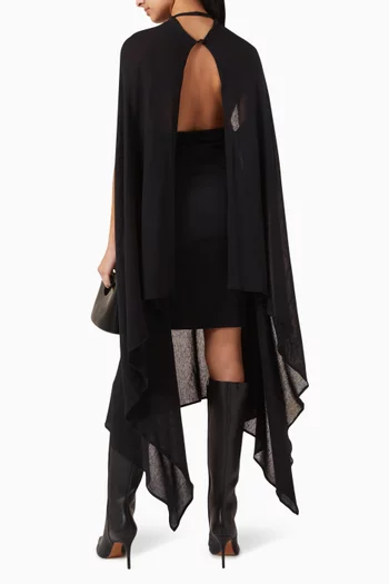 Scala Draped Open Back Midi Dress in Organic-cotton