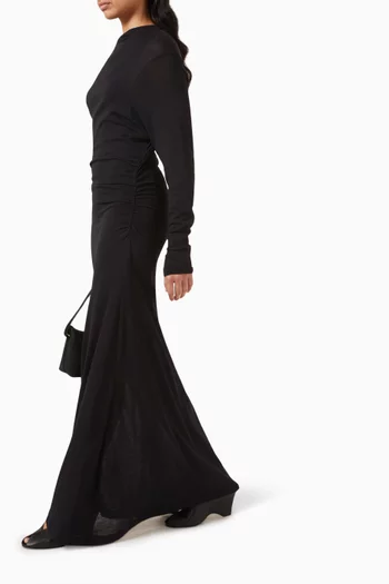 Stage Sheer Layered Maxi Dress in Jersey
