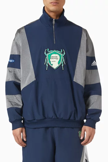 سويت شيرت رياضي بسحّاب قصير أديداس × برينديد