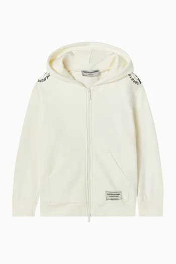 Varsity Zip Hoodie in Cotton-blend