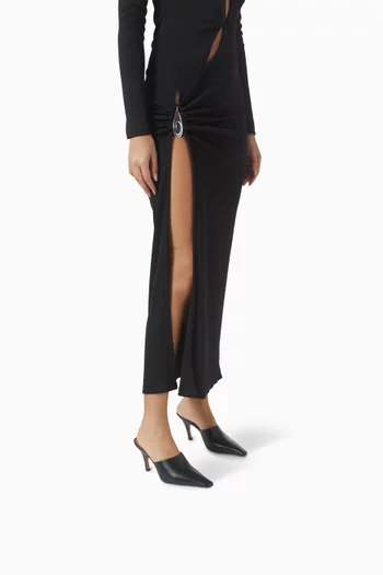 Jamie 80 Mules in Leather