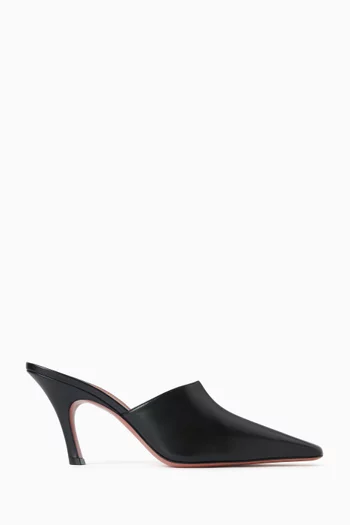 Jamie 80 Mules in Leather