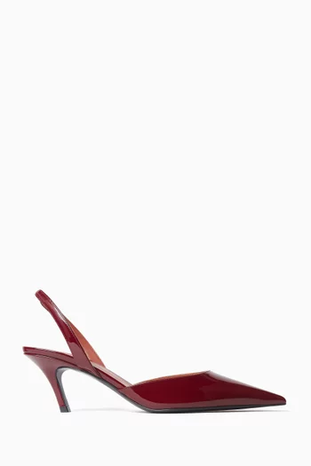 Sofia 60 Slingback Pumps in Patent Leather