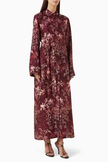 Miori Floral-print Dress in Rayon-viscose