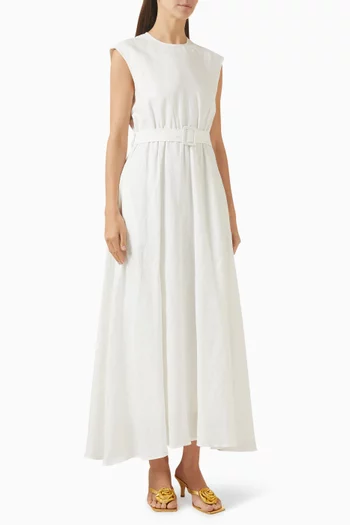 Belted Dress in Linen
