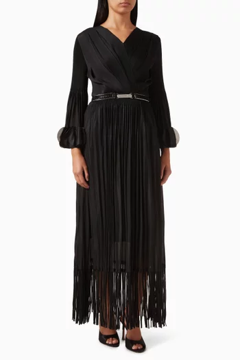 فستان بحزام وشرّابات