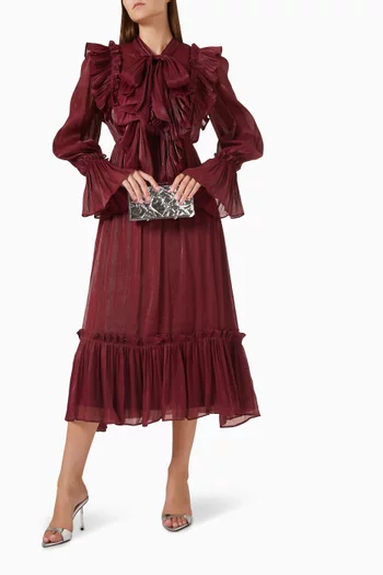 Ruffled Midi Dress