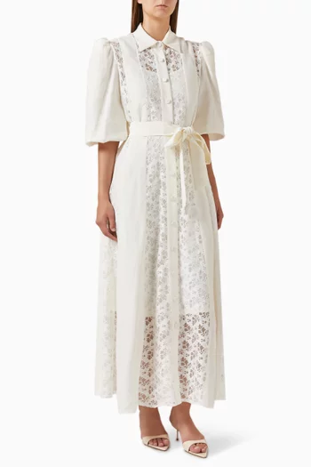 Belted Shirt Maxi Dress