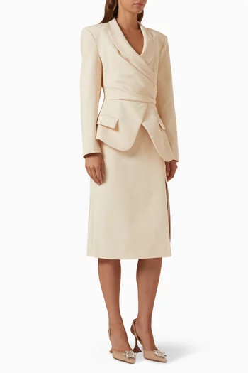 Parker Peplum Dress in Viscose