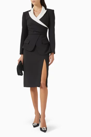 Parker Peplum Dress in Viscose