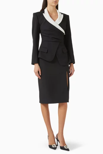 Parker Peplum Dress in Viscose