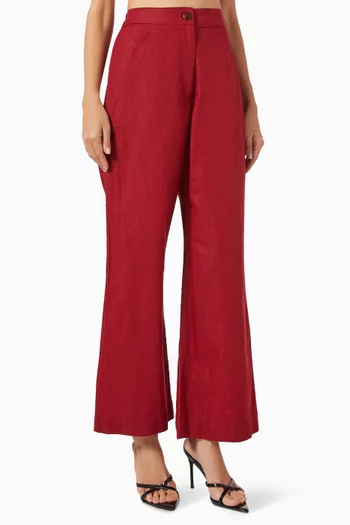 Wide-leg Pants in Linen
