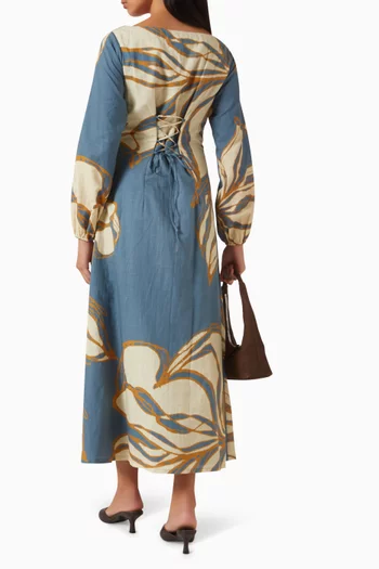 Floral-print Midi Dress