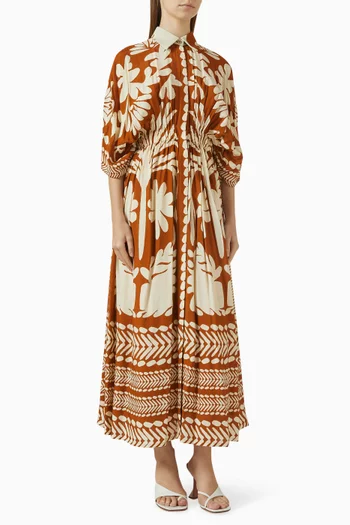Floral-print Kaftan Maxi Dress