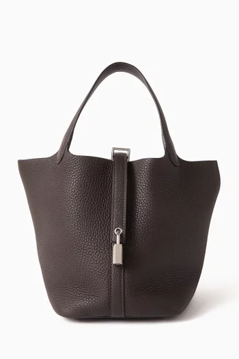 Unused Picotin 18 Bag in Clemence Leather & Palladium Hardware