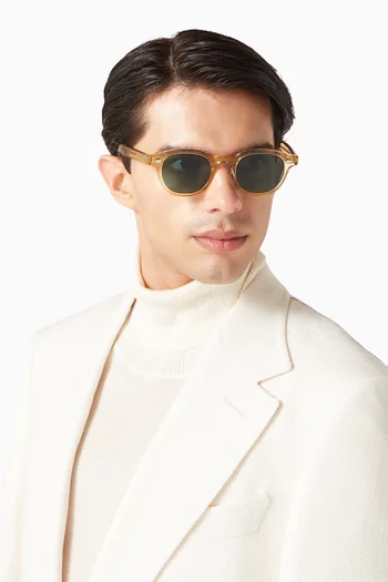 Johnny Round Sunglasses in Acetate