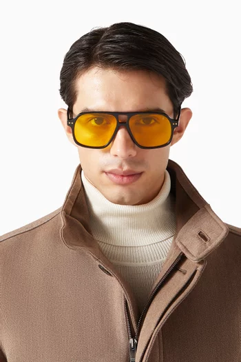Morrison Aviator Sunglasses in Acetate