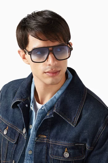 Morrison Aviator Sunglasses in Acetate