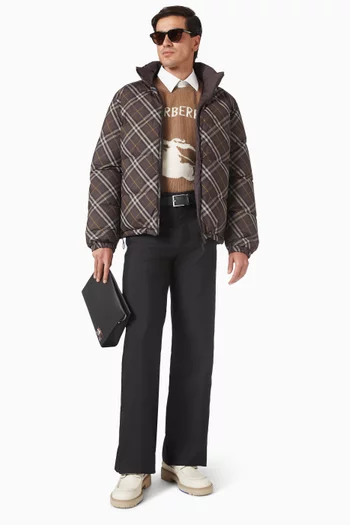 Snowdon Check Reversible Down Jacket