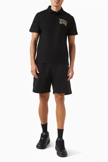 EKD Check Polo Shirt in Cotton
