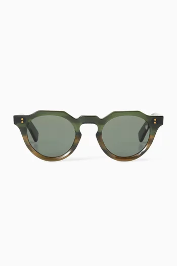 Monarch Round Sunglasses in Acetate