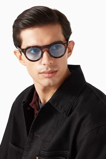 Monarch Round Sunglasses in Acetate
